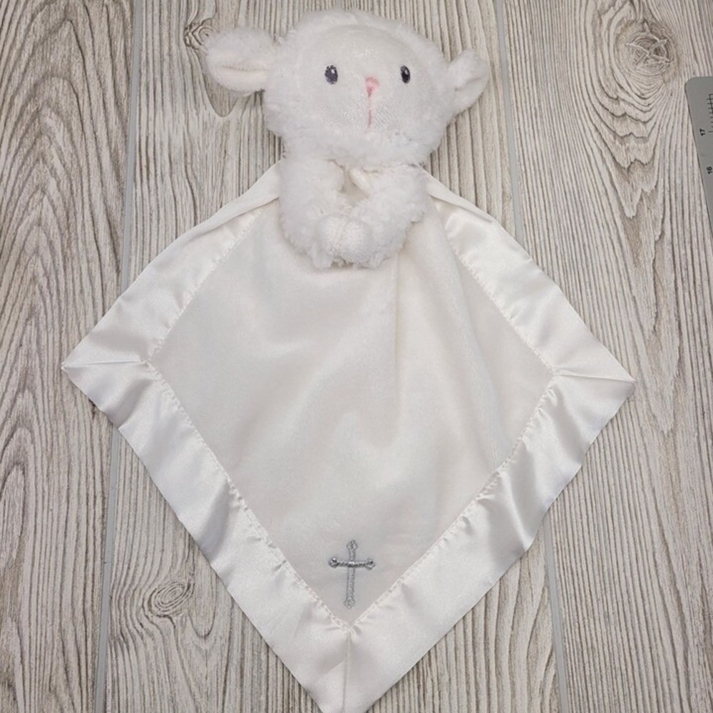 Baby Aspen Bedtime Blessings Plush Prayer Lamb Lovey Security Blanket Christenin